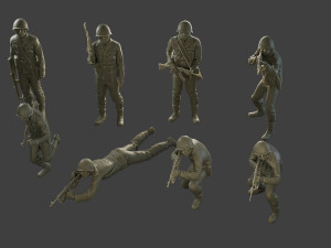 CzechSlovak Communist Soldier CCS1 Pack 1 3D 프린트 모델