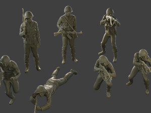 CzechSlovak Communist Soldier CCS1 Pack 1 3D 프린트 모델