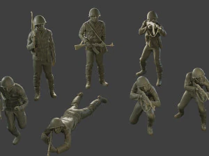 CzechSlovak Communist Soldier CCS1 Pack 1 3D Print Model
