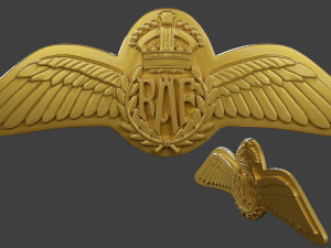 WW2 British Royal Air Force Wings I 3D Print Model