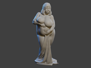BBW Beautiful Girl 001 3D Print Model