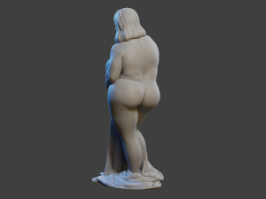 BBW Beautiful Girl 001 3D Print Model