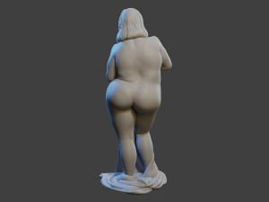 BBW Beautiful Girl 001 3D Print Model