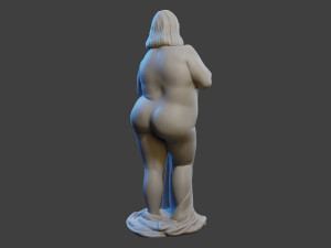 BBW Beautiful Girl 001 3D Print Model