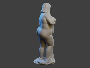 BBW Beautiful Girl 001 3D Print Model