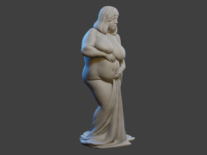 BBW Beautiful Girl 001 3D Print Model