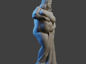 BBW Beautiful Girl 001 3D Print Model