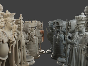 Donald Trump vs Joe Biden Chess 3D Print Model