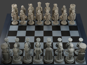 Donald Trump vs Joe Biden Chess Modelo de Impressão 3D