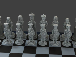 Donald Trump vs Joe Biden Chess 3D Print Model