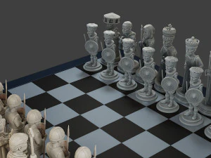 Donald Trump vs Joe Biden Chess 3D Print Model