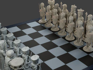 Donald Trump vs Joe Biden Chess 3D Print Model