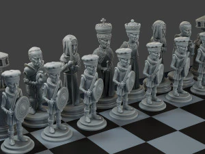 Donald Trump vs Joe Biden Chess 3D Print Model