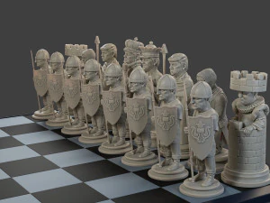 Donald Trump vs Joe Biden Chess 3D Print Model