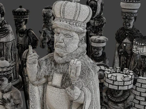 Donald Trump vs Joe Biden Chess 3D Print Model