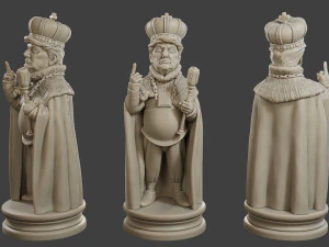 Donald Trump vs Joe Biden Chess 3D Print Model