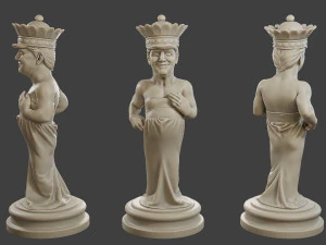 Donald Trump vs Joe Biden Chess 3D Print Model