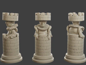 Donald Trump vs Joe Biden Chess 3D Print Model