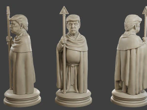 Donald Trump vs Joe Biden Chess 3D Print Model