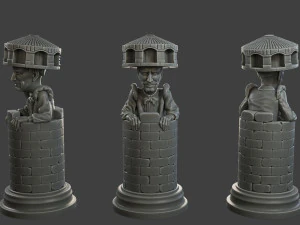 Donald Trump vs Joe Biden Chess 3D Print Model