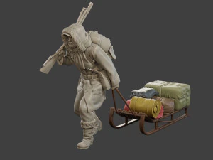 Post-Apocalyptic Male PAM1 001 3D Print Model