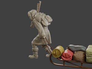 Post-Apocalyptic Male PAM1 001 3D Baskı Modeli