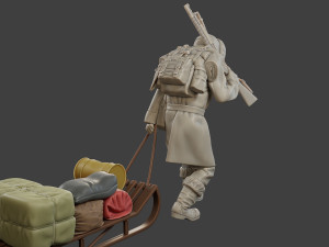 Post-Apocalyptic Male PAM1 001 3D Baskı Modeli
