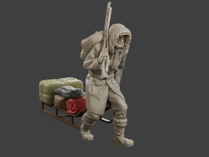 Post-Apocalyptic Male PAM1 001 3D Print Model