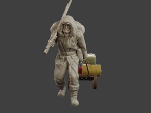 Post-Apocalyptic Male PAM1 001 3D Print Model