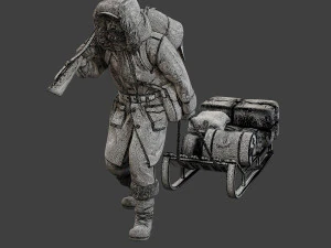 Post-Apocalyptic Male PAM1 001 3D Print Model