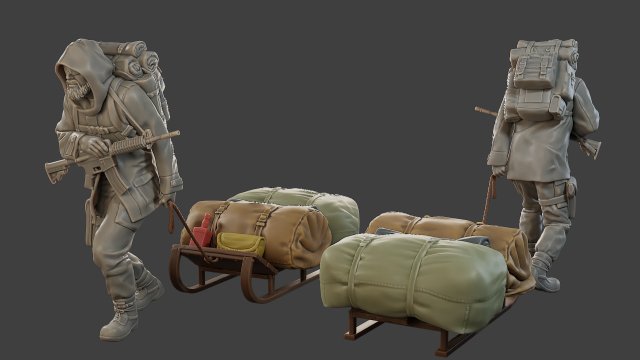 Post-Apocalyptic Male PAM2 002 3D 打印模型 .c4d .max .obj .3ds .fbx .stl .blend 