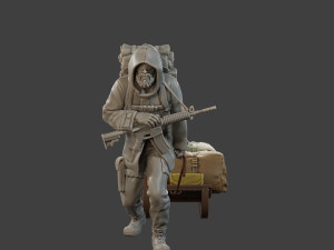 Post-Apocalyptic Male PAM2 002 3D 打印模型
