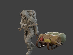 Post-Apocalyptic Male PAM2 002 3D 打印模型