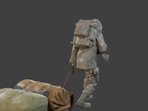 Post-Apocalyptic Male PAM2 002 3D 打印模型
