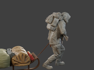 Post-Apocalyptic Male PAM2 002 3D 打印模型