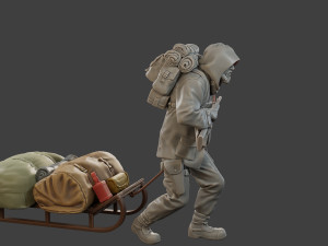 Post-Apocalyptic Male PAM2 002 3D 打印模型