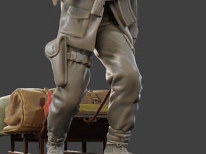 Post-Apocalyptic Male PAM2 002 3D 打印模型