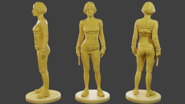 Actual Casual Female ACF1 002 3Dプリントモデル .c4d .max .obj .3ds .fbx .stl .blend 