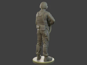 Unit&agrave; tattica della polizia ceca-slovacca CPTU1 001 Modello di stampa 3D