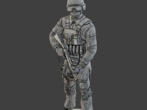 Unit&agrave; tattica della polizia ceca-slovacca CPTU1 001 Modello di stampa 3D