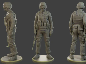 チェコ・スロバキア警察戦術部隊 CPTU1 002 3Dプリントモデル