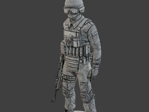 Unit&agrave; tattica della polizia ceca-slovacca CPTU1 002 Modello di stampa 3D