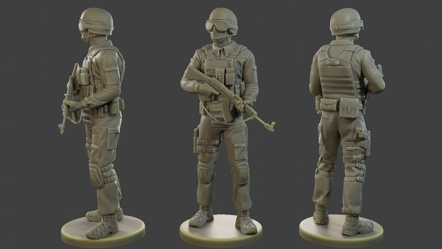 CzechSlovak Police Tactical Unit CPTU1 003 3D Print Model .c4d .max .obj .3ds .fbx .stl .blend