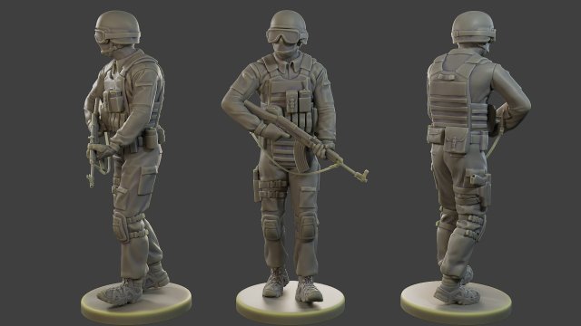 CzechSlovak Police Tactical Unit CPTU1 004 Modèles 3D en vedette .c4d .max .obj .3ds .fbx .stl .blend 