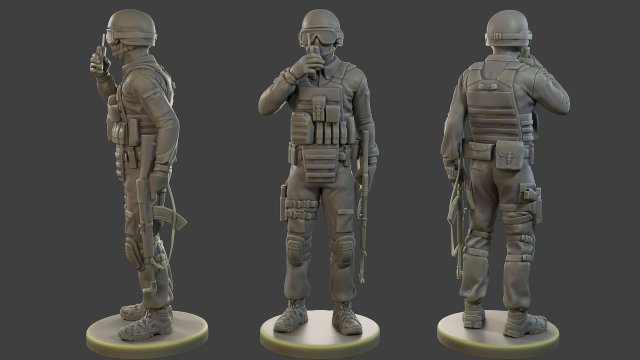 CzechSlovak Police Tactical Unit CPTU1 005 3D 打印模型 .c4d .max .obj .3ds .fbx .stl .blend 