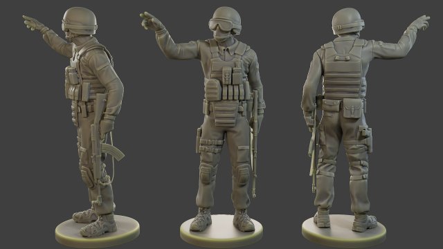 CzechSlovak Police Tactical Unit CPTU1 006 Model do druku 3D .c4d .max .obj .3ds .fbx .stl .blend 