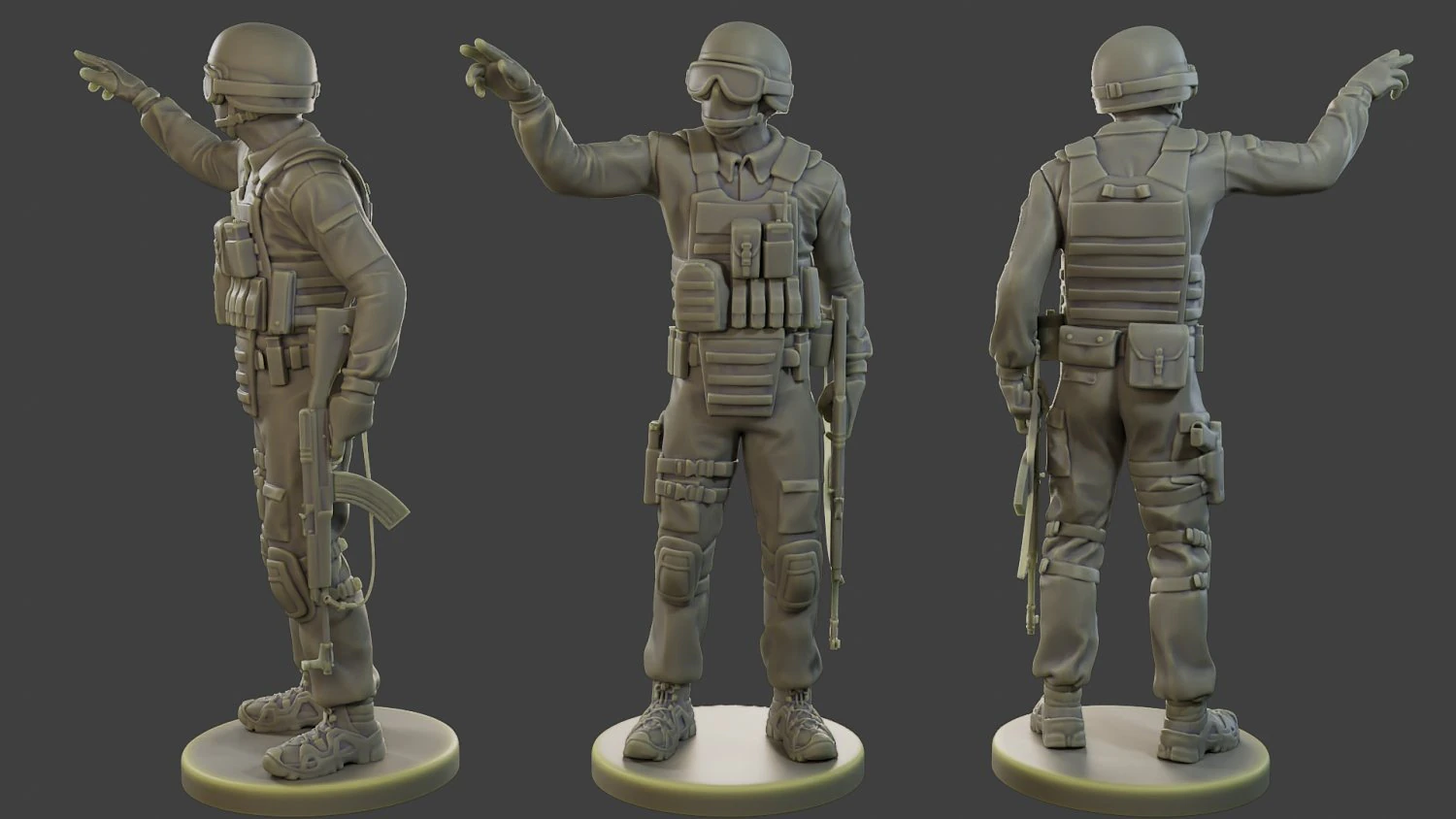 CzechSlovak Police Tactical Unit CPTU1 006 3D Print Model .c4d .max .obj .3ds .fbx .stl .blend 