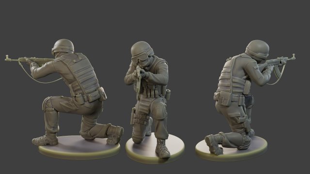 CzechSlovak Police Tactical Unit CPTU1 007 3Dプリントモデル .c4d .max .obj .3ds .fbx .stl .blend 
