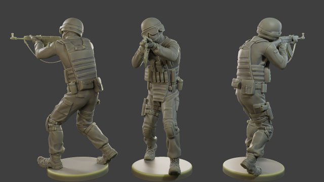 CzechSlovak Police Tactical Unit CPTU1 008 3D Print Model .c4d .max .obj .3ds .fbx .stl .blend