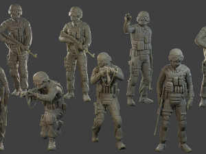 CzechSlovak Police Tactical Unit CPTU1 Pack1 3D Print Model